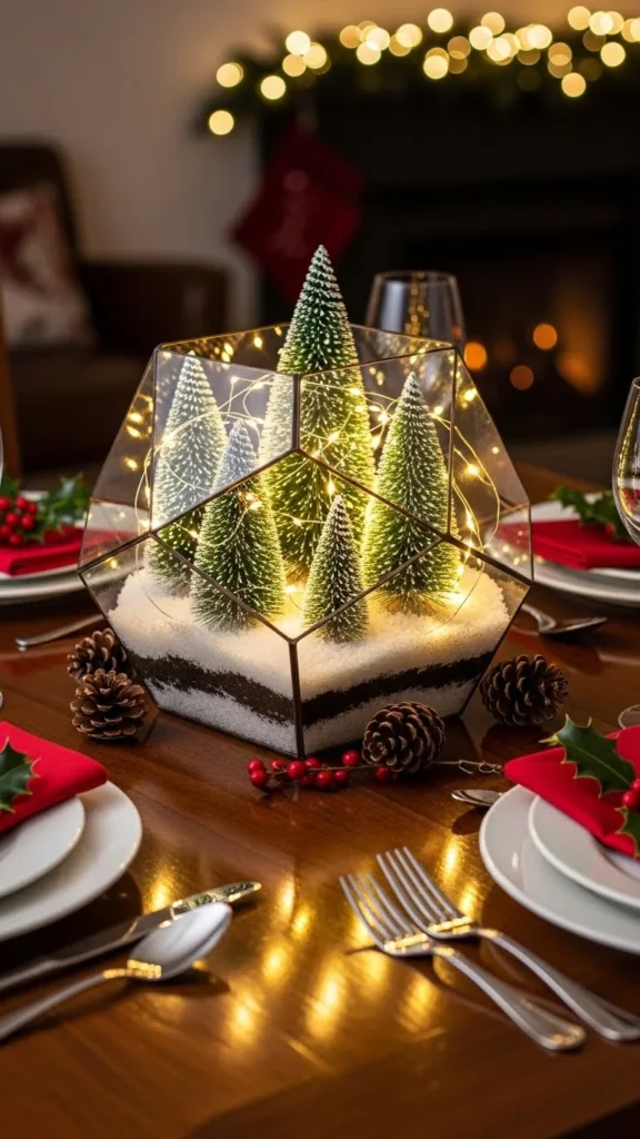 Holiday Terrarium with Tiny Lights