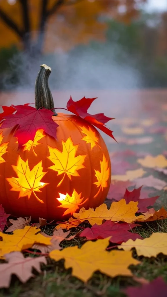 Leaf Pattern Pumpkin