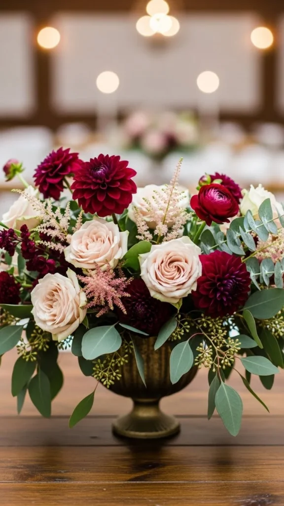 Burgundy and Blush Blooms
