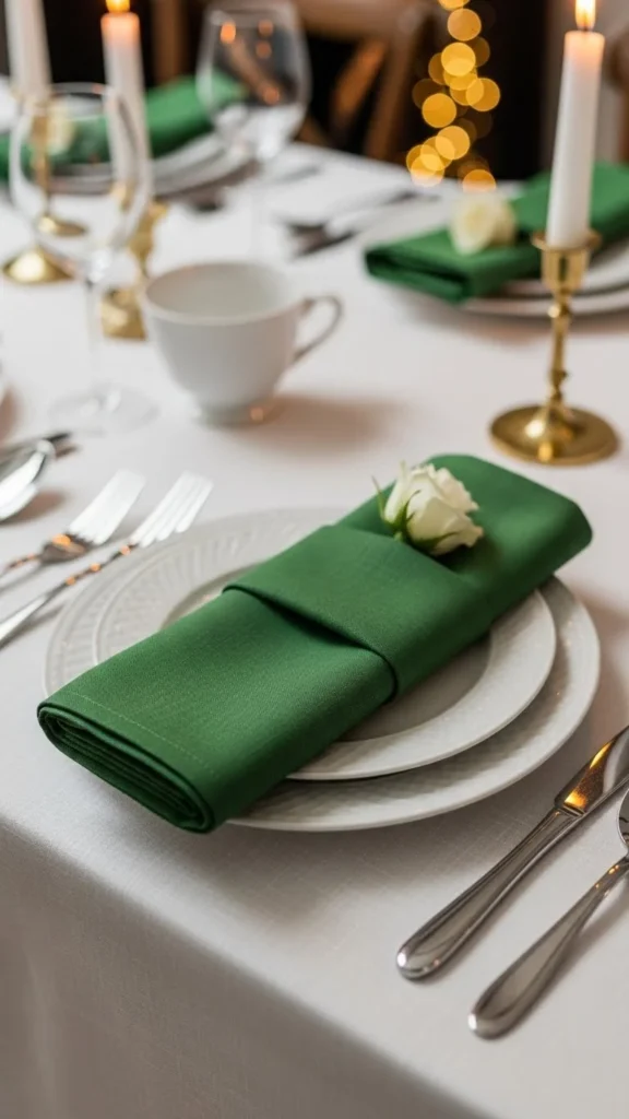 Green Napkin Styling