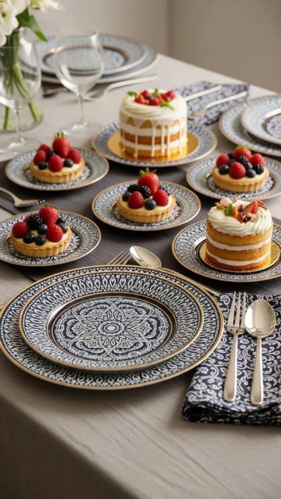 Patterned Paper Plates and Napkins