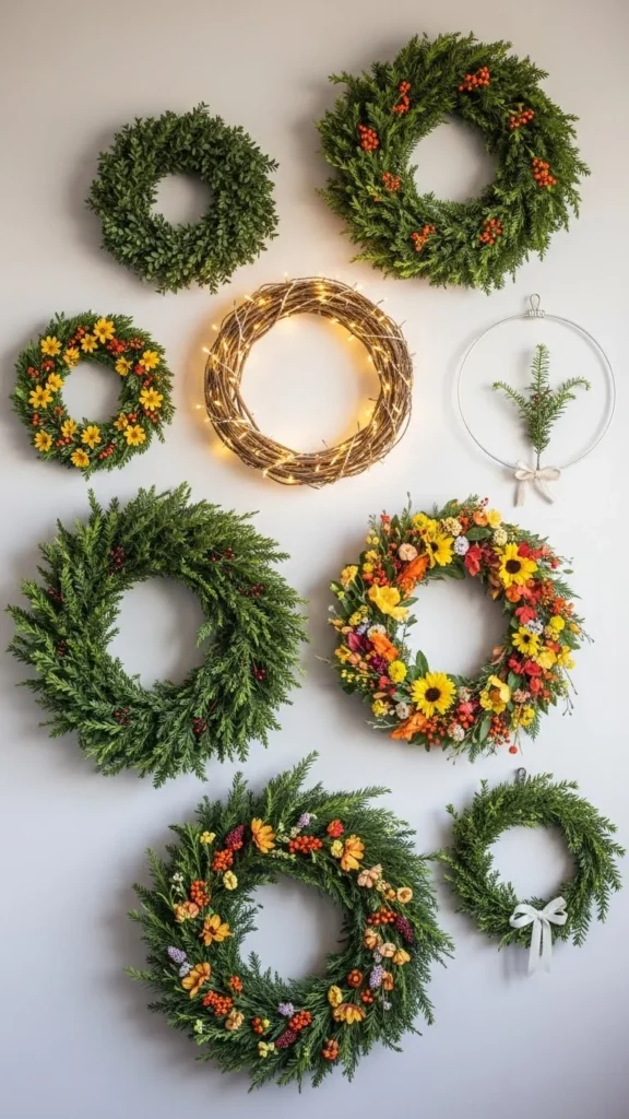 Christmas Wreath Wall