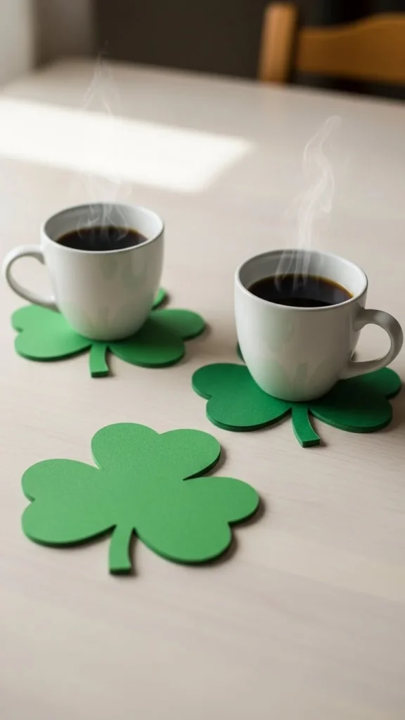 DIY Shamrock Coasters