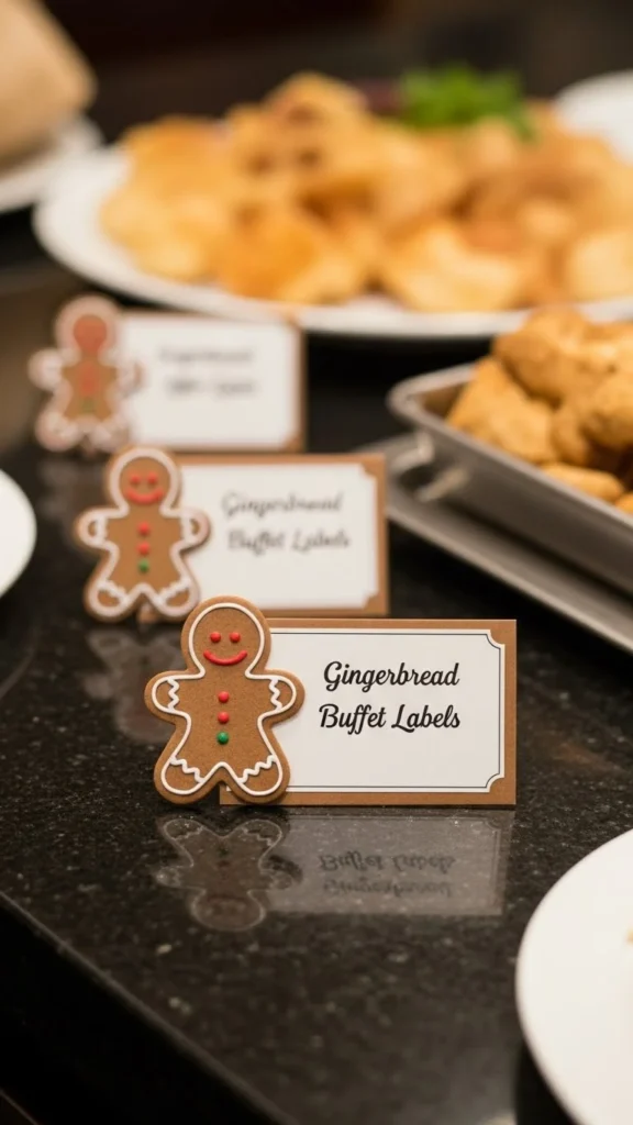 Gingerbread Buffet Labels