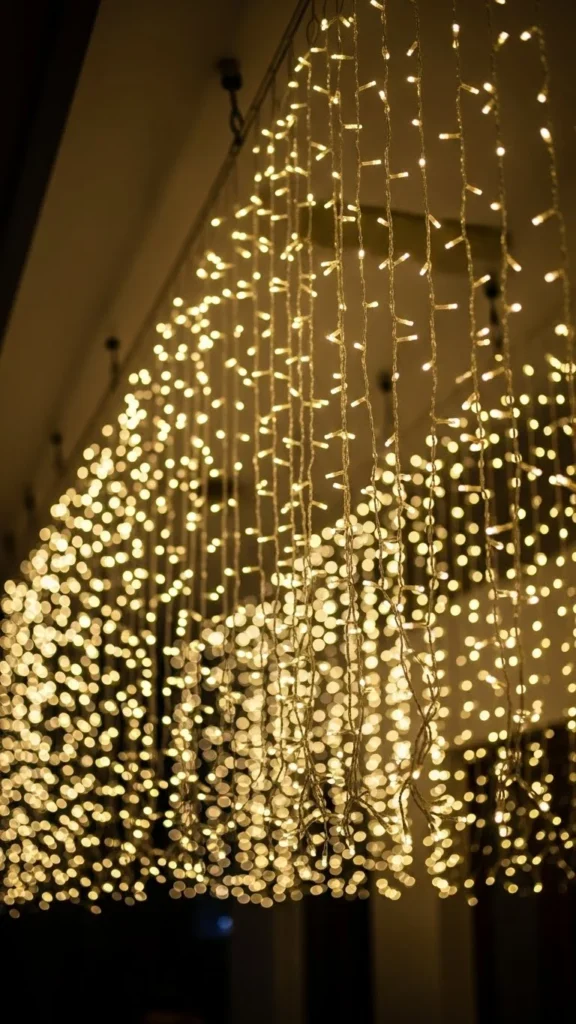 Hanging String Light Waterfalls