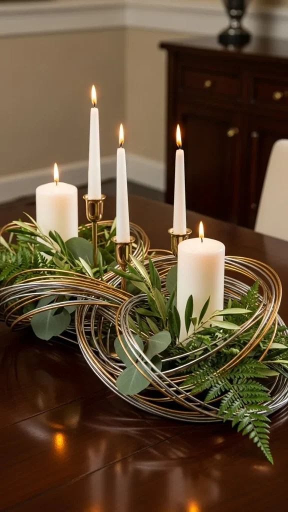 Mixed Metals Centerpiece