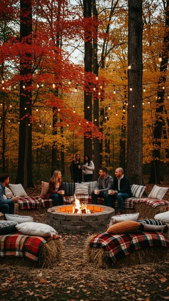 Backyard Hay Bale Lounge