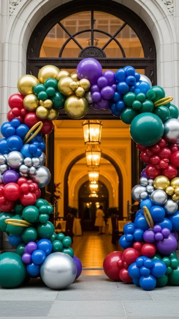 Balloon Arch with Mixed Textures