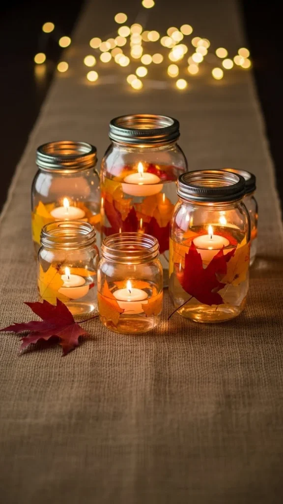 Candlelit Mason Jar Cluster