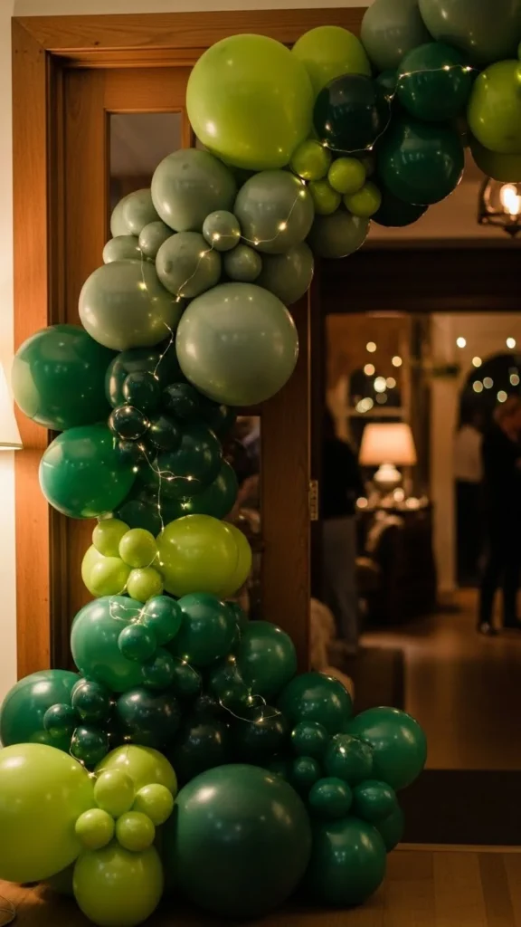 DIY Green Balloon Garland
