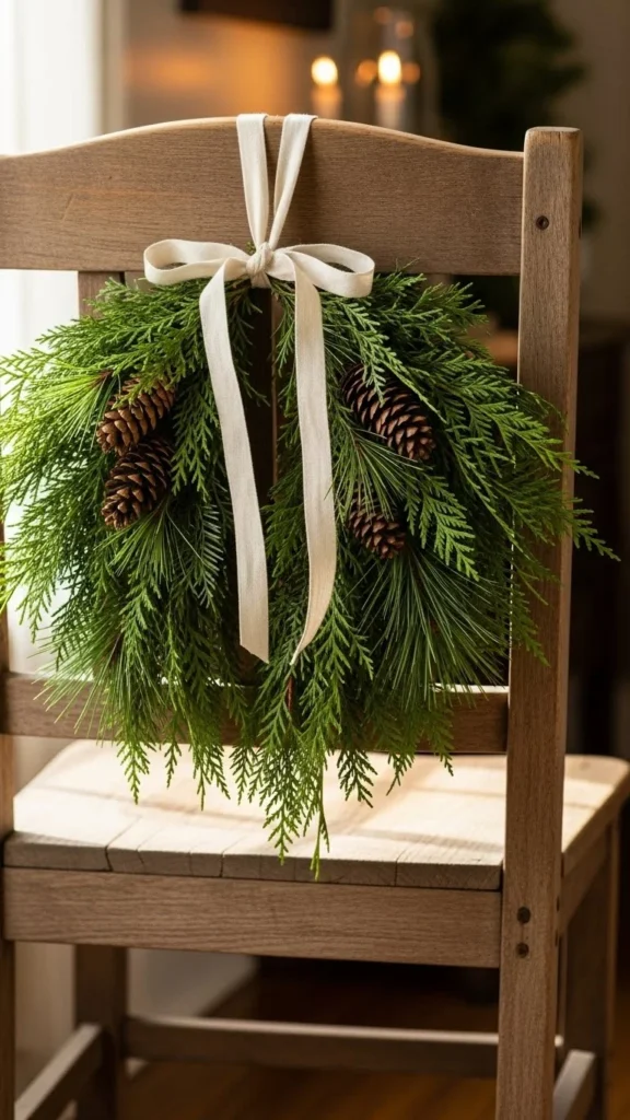 Evergreen Chair Swags