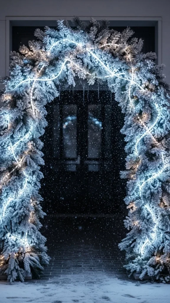 Snow-Covered Pine Arch