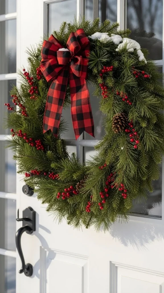Buffalo Plaid Bow Wreath