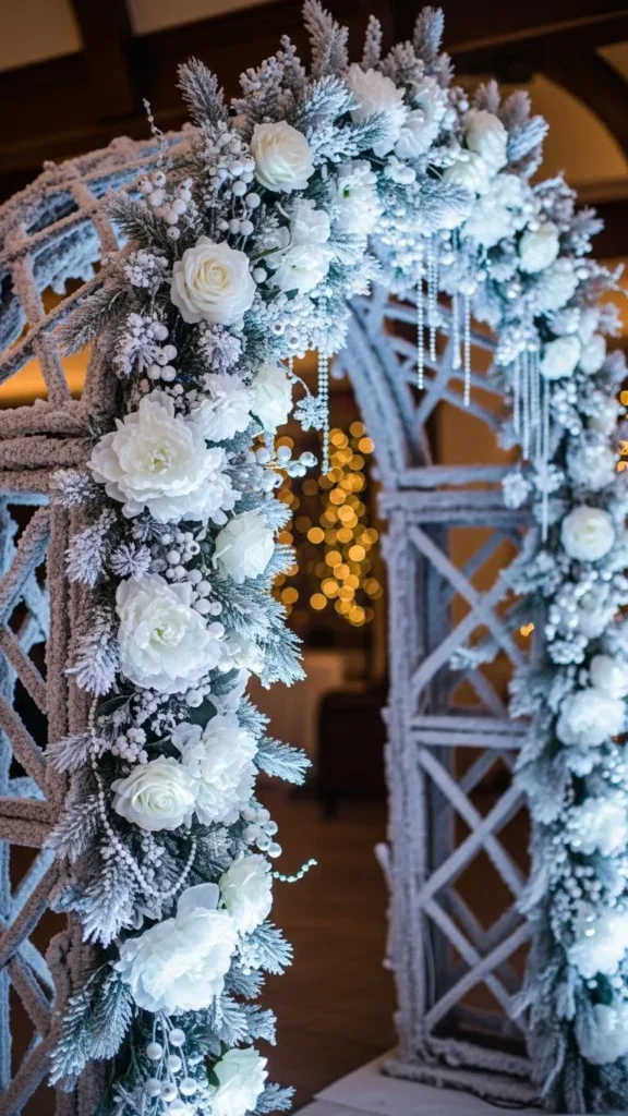  Frosted Floral Arch