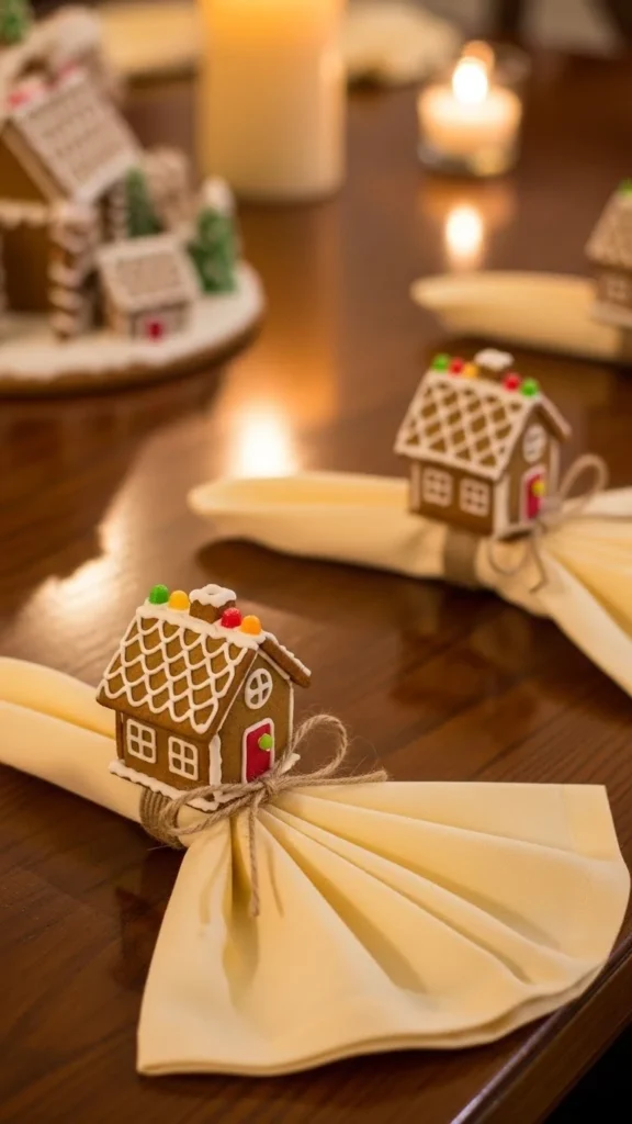 Gingerbread-Themed Napkin Rings