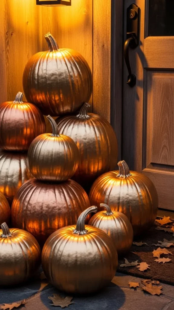 Metallic Pumpkin Cluster