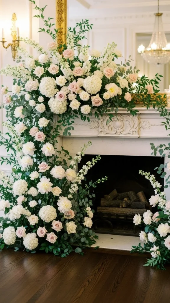 Firebox Filled With Florals