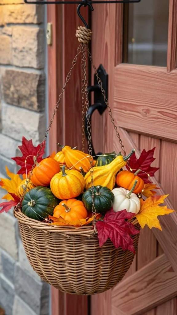 Hanging Basket of Gourds