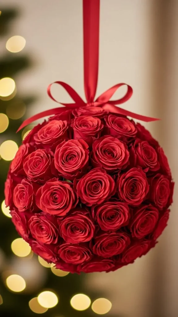 Red Rose Pomander Ball