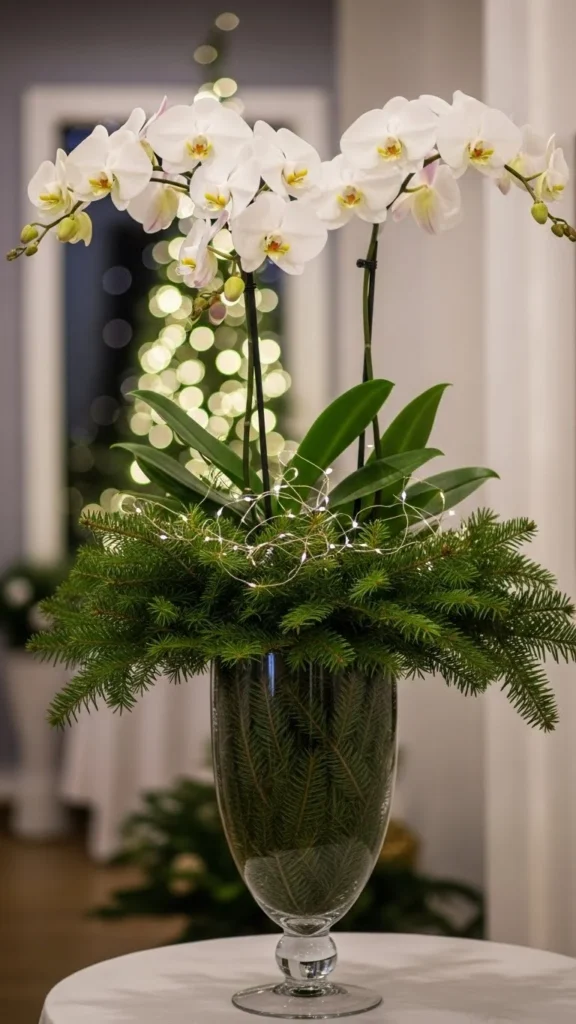 Orchid & Evergreen Luxe Vase