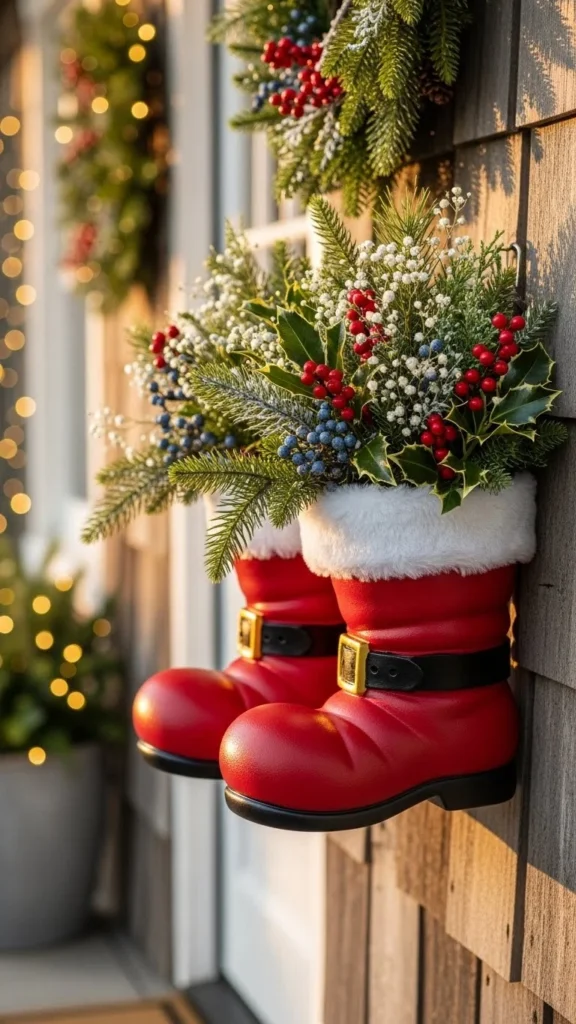 Santa Boot Hanging Planters