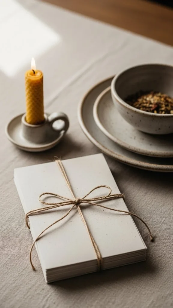 Twine-Wrapped Cards