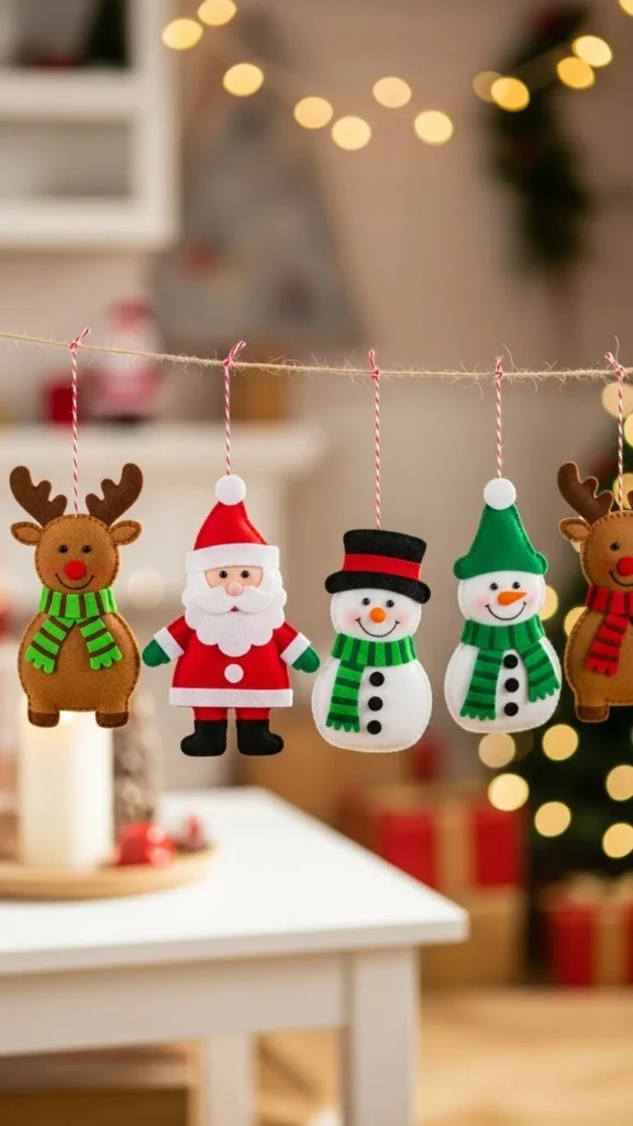 Hanging Felt Christmas Characters