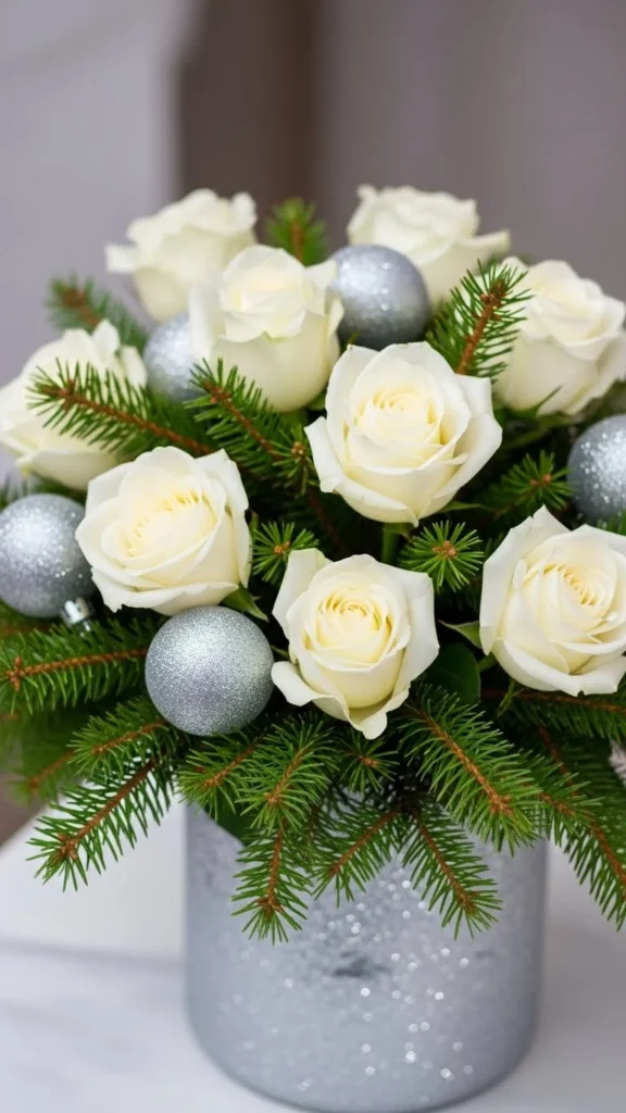 White Roses and Pine