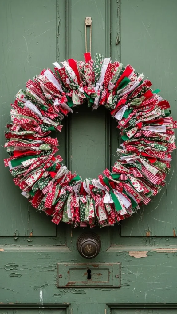 Fabric Scrap Wreath
