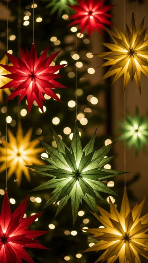 Hanging Paper Starbursts