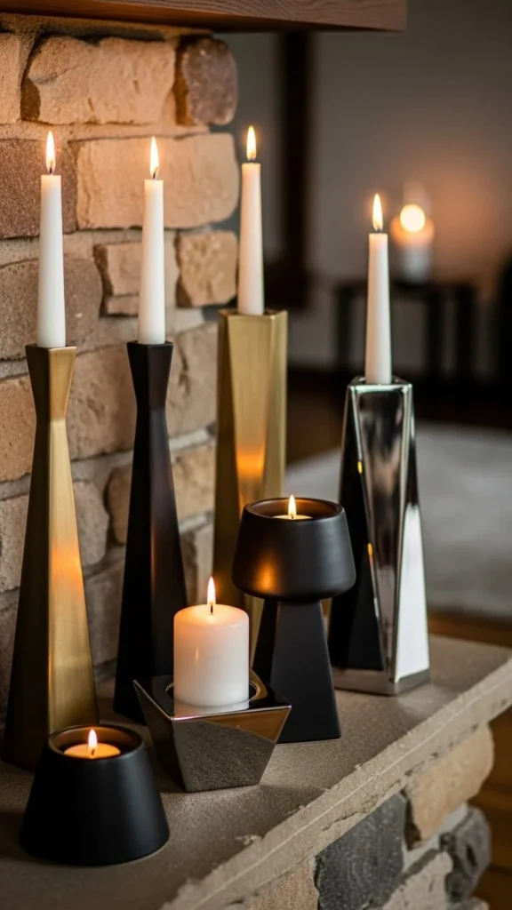  Geometric Candle Holders