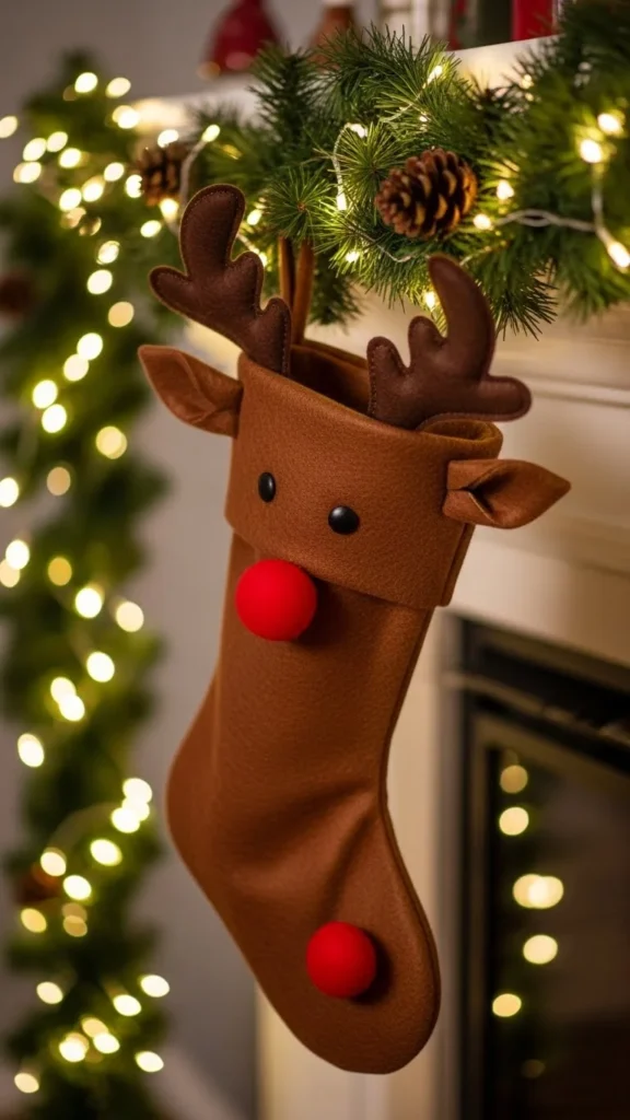 Reindeer-Inspired Stocking