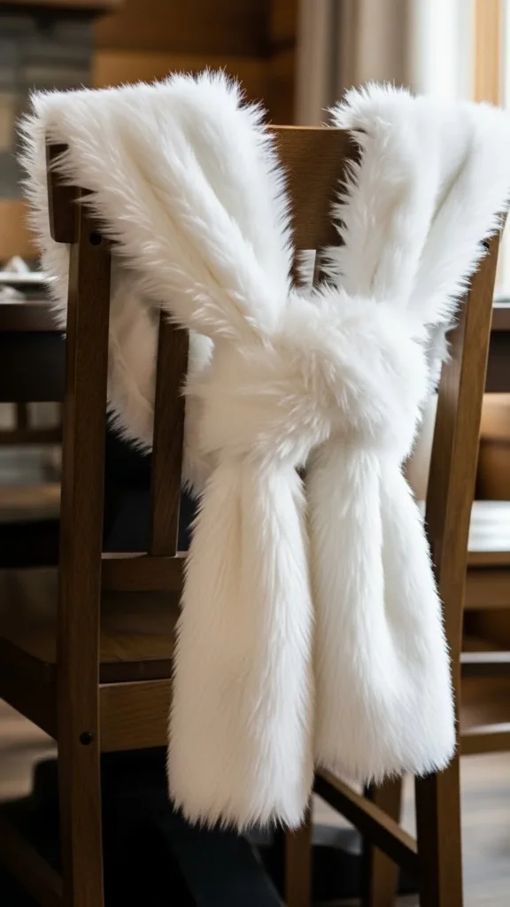 Faux Fur Chair Sashes