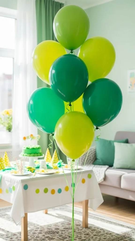 Green Balloon Clusters
