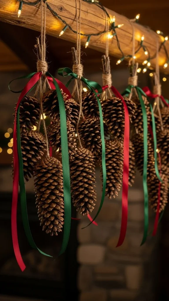  Hanging Pinecone Sprays