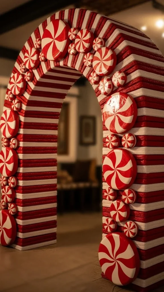 Candy Cane Inspired Arch