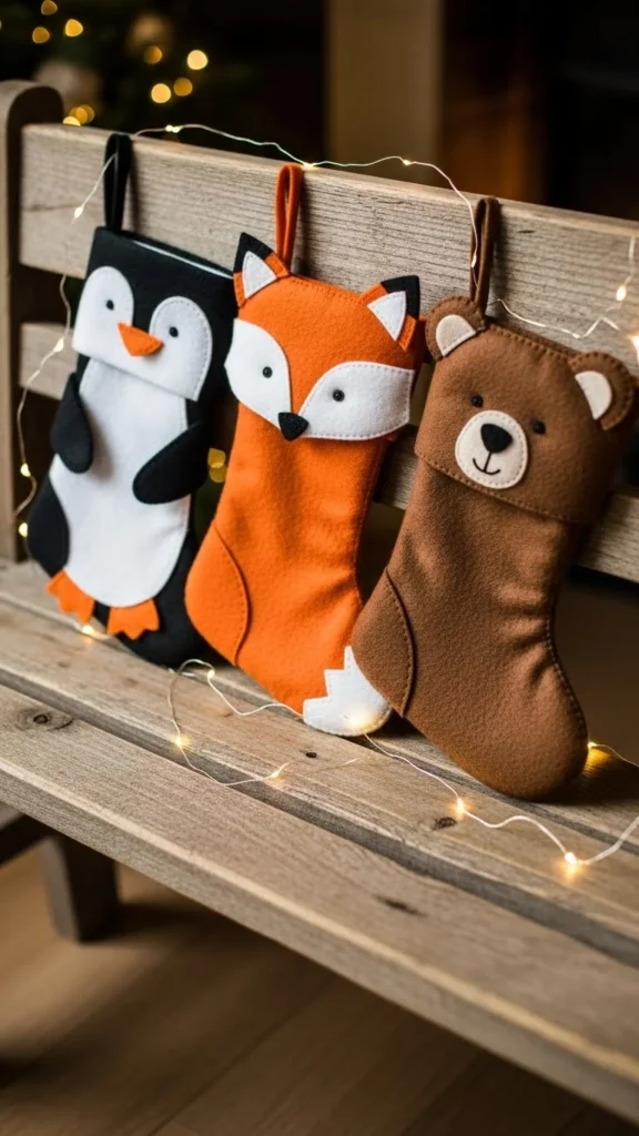 DIY Felt Animal Stockings
