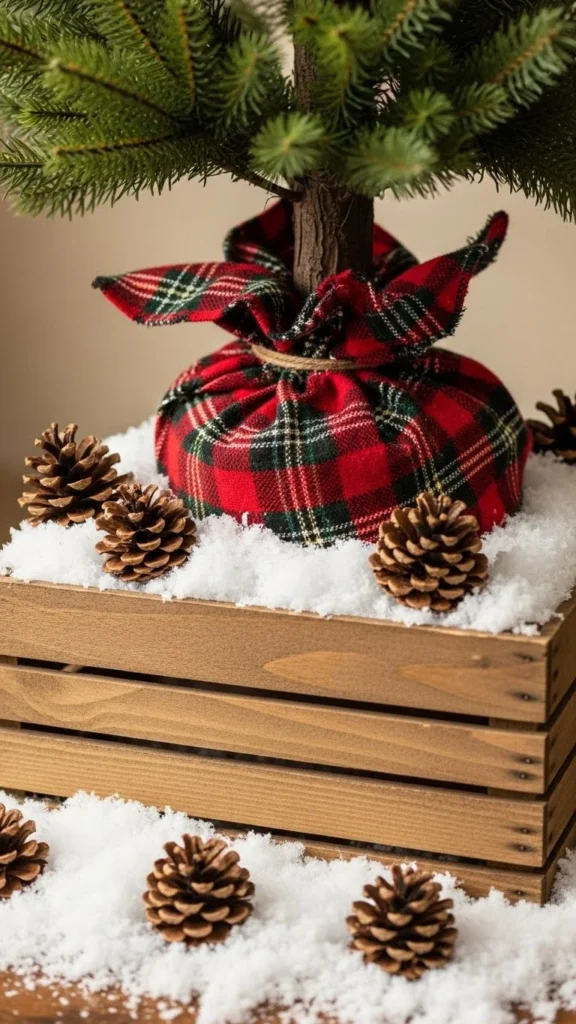 Rustic Crate Tree Base