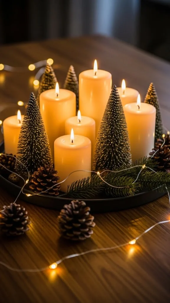 Winter Forest Tray Centerpiece