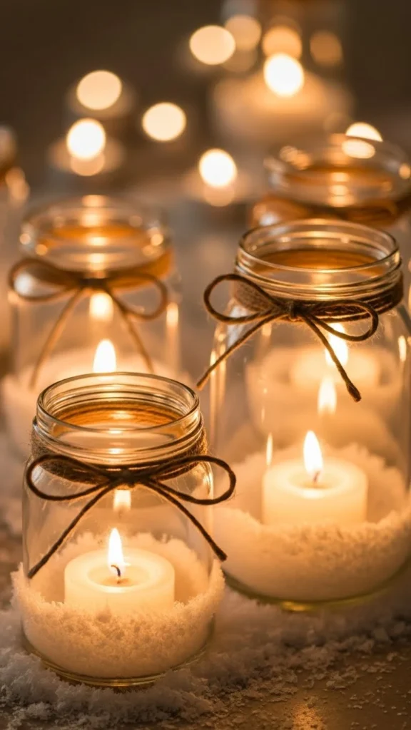 Mason Jar Candle Glow