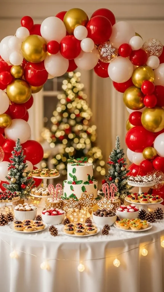 Red and Gold Balloon Arch