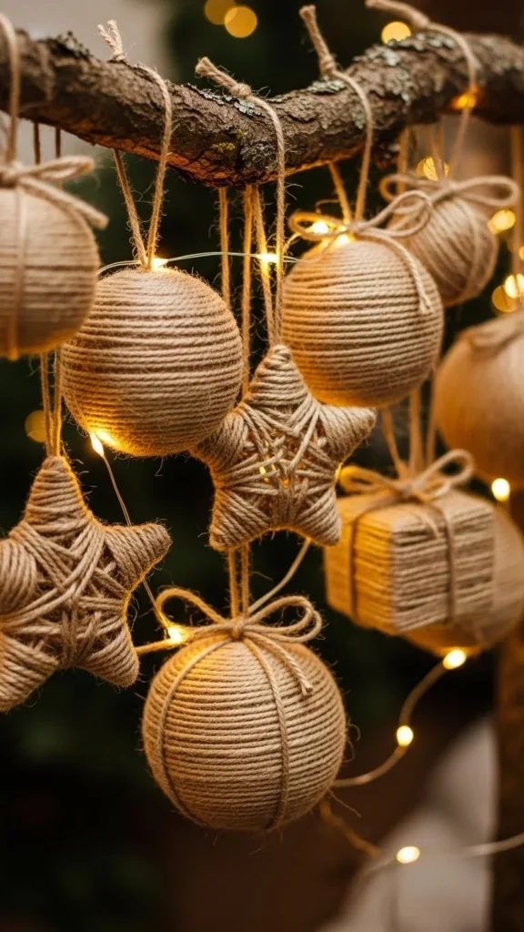 Twine-Wrapped Ornaments