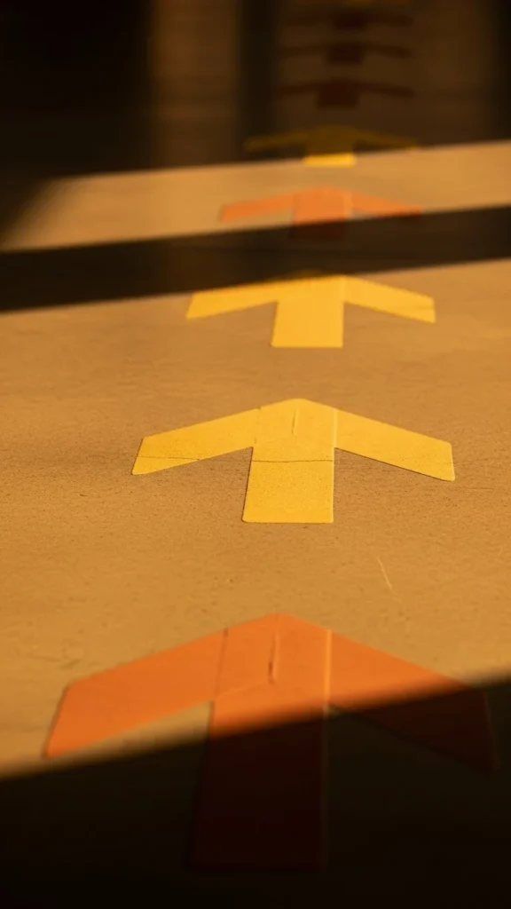Painted Floor Arrows