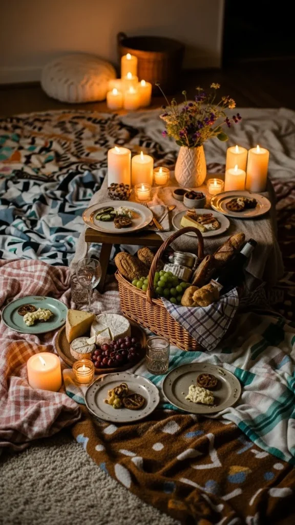 Romantic Picnic Indoors