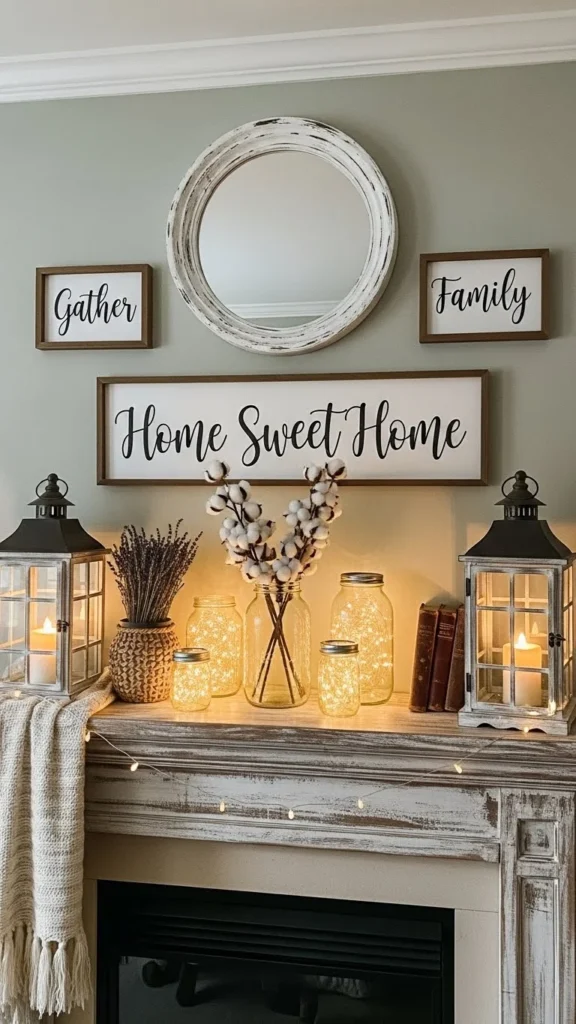 Farmhouse Charm Mantel