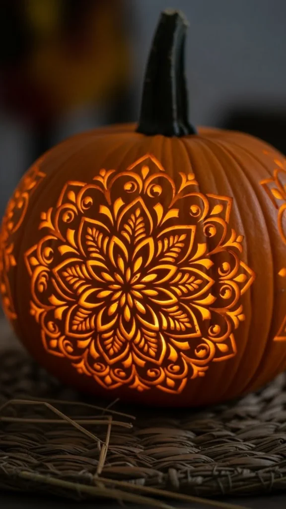 Flower Mandala Pumpkin