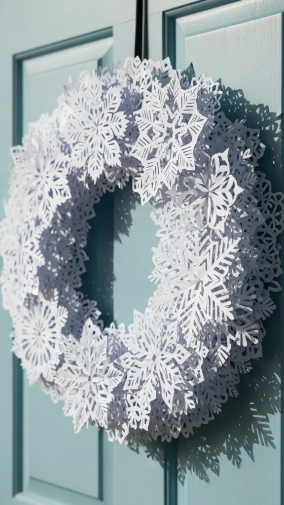 Snowflake Paper Wreath