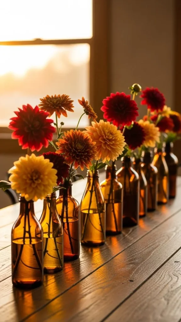 Amber Glass Vases