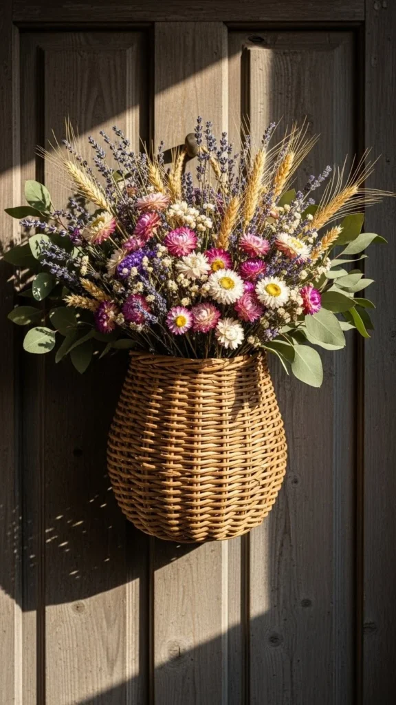 Dried Floral Hanging Basket