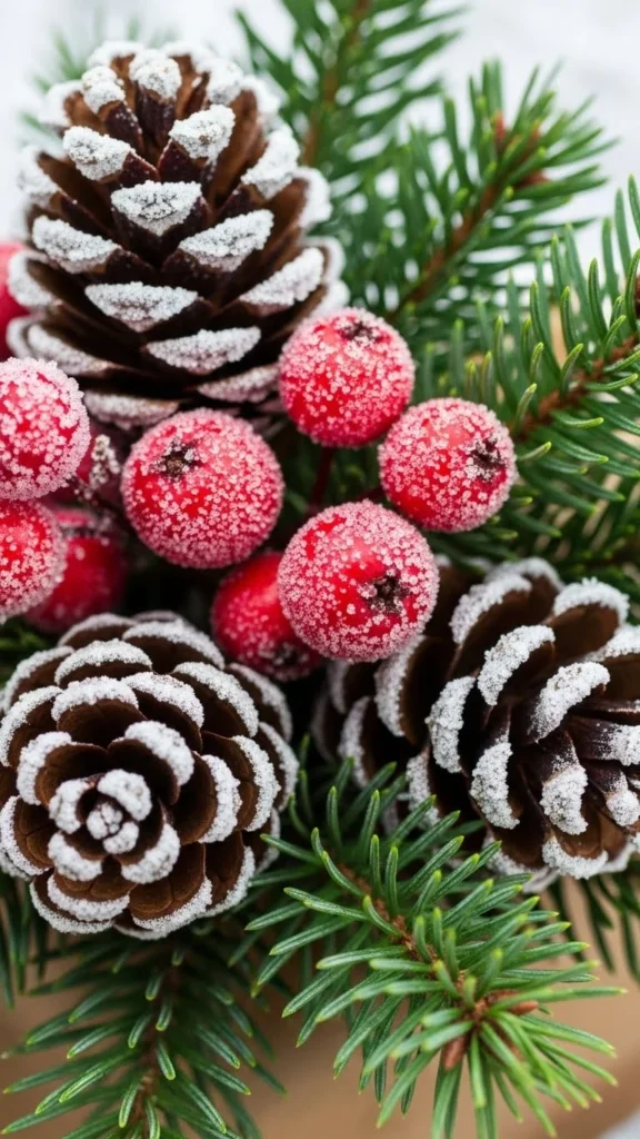 Frosted Pinecone Arrangement